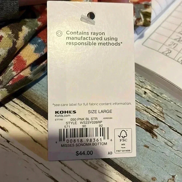 NWT Sonoma multicolor maxi skirt with button detail large - Picture 5 of 7